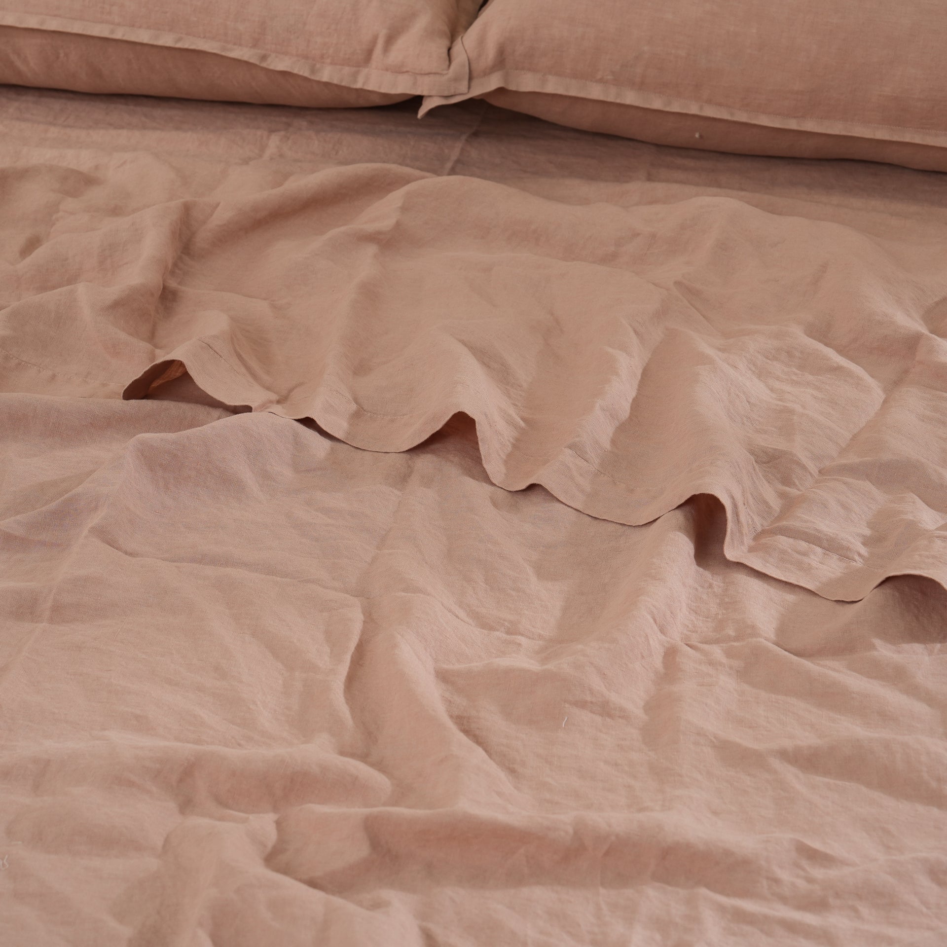 Linen Sheet Set - Pink Clay