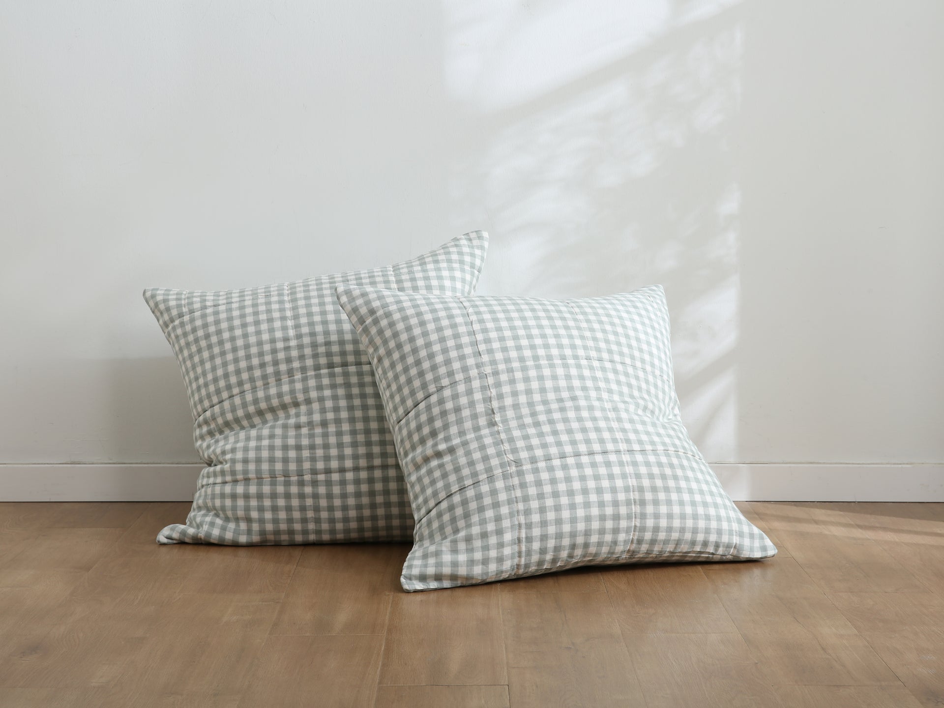 Quilted Linen European Pillowcases (Set of Two)