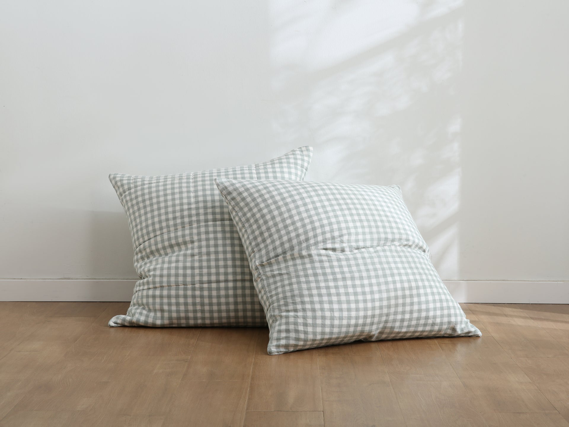 Quilted Linen European Pillowcases (Set of Two)