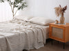 Linen Sheet Set - Sand Stripe