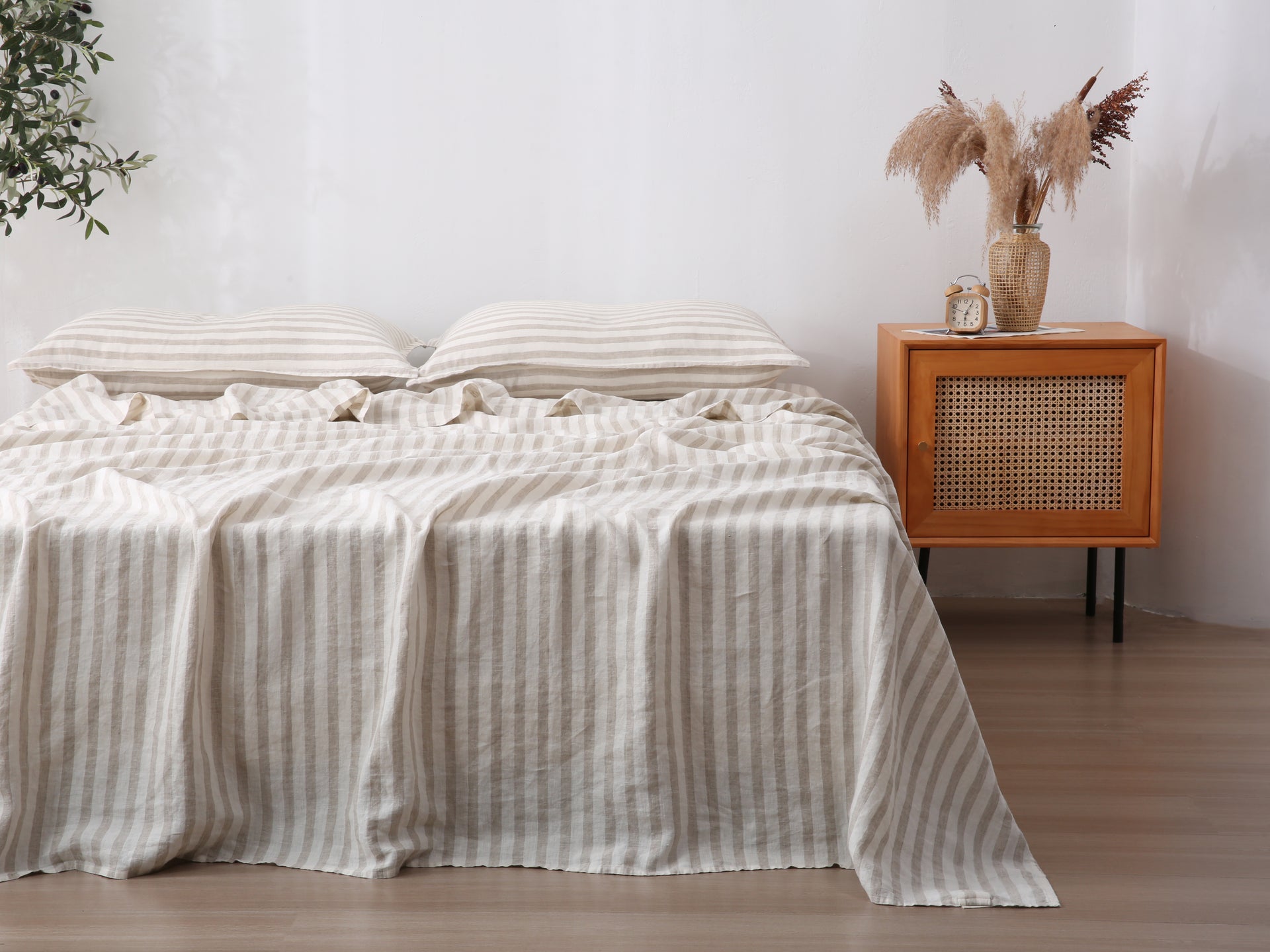 Linen Sheet Set - Sand Stripe