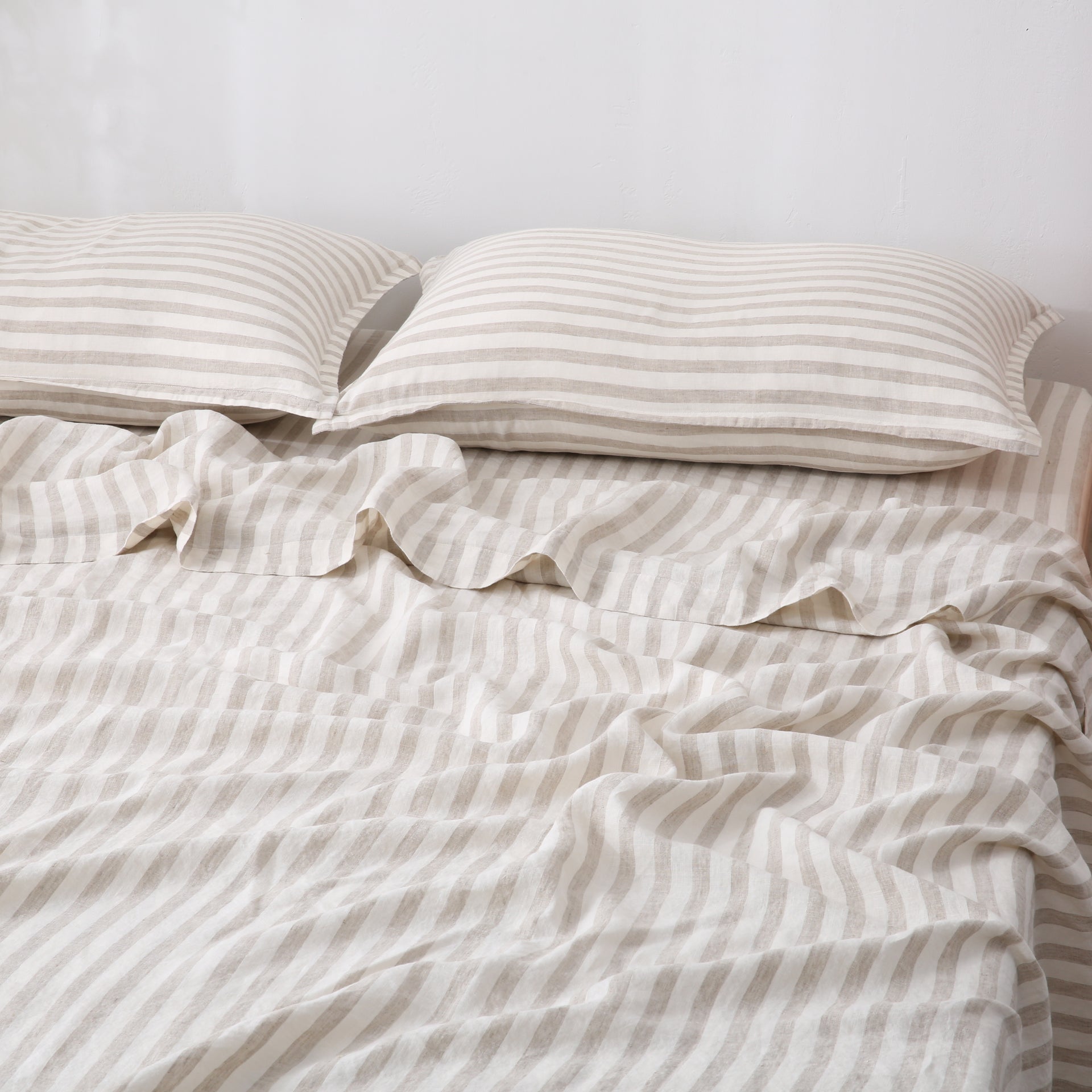 Linen Sheet Set - Sand Stripe