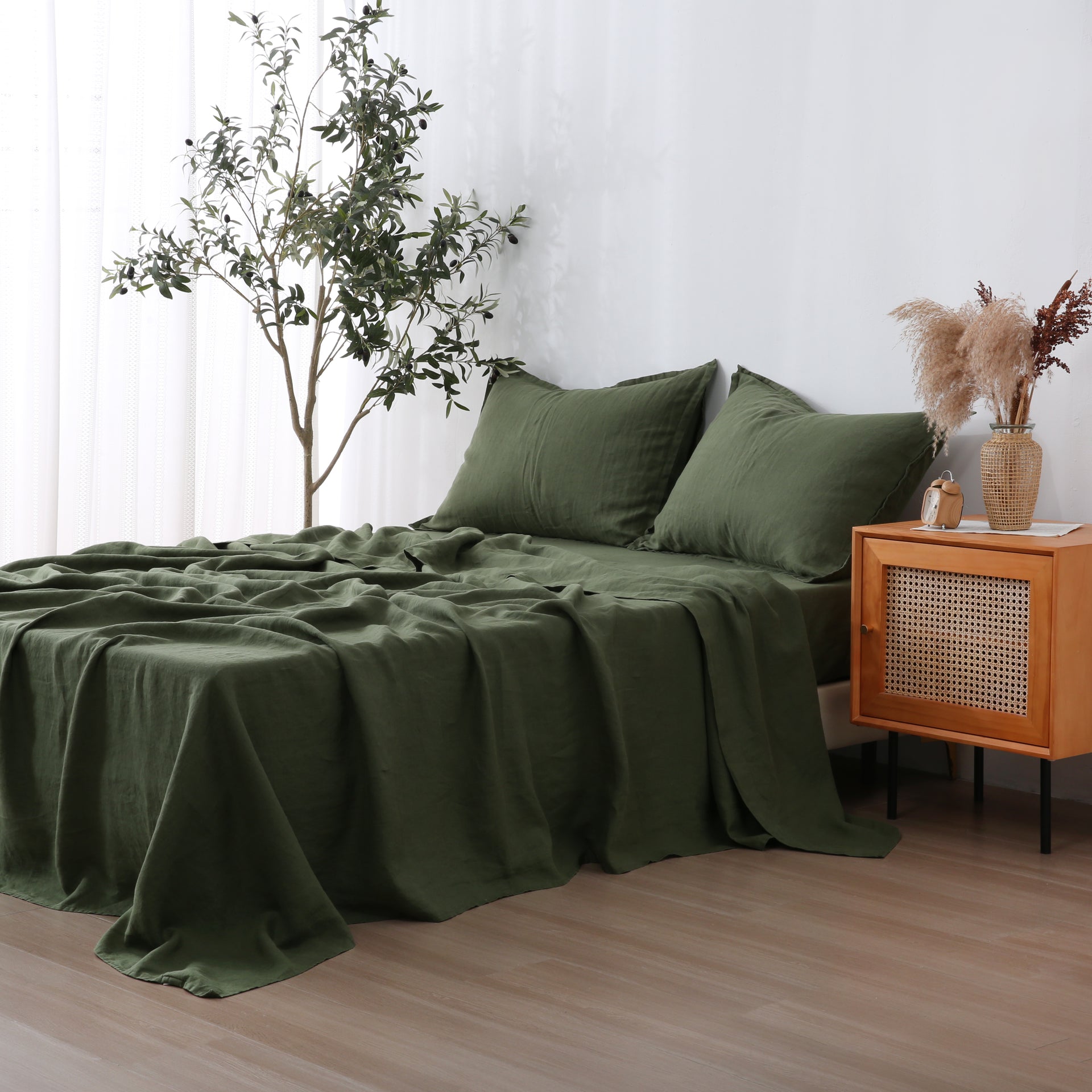 Linen Sheet Set - Forest