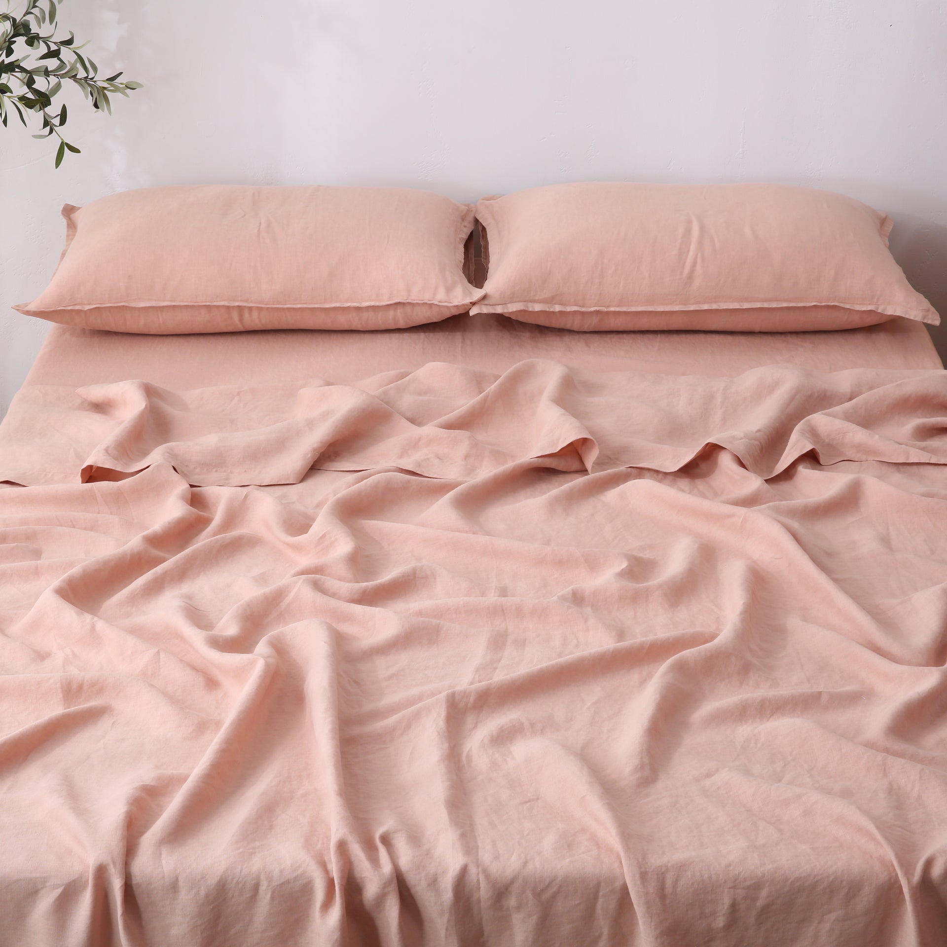 Linen Sheet Set - Pink Clay