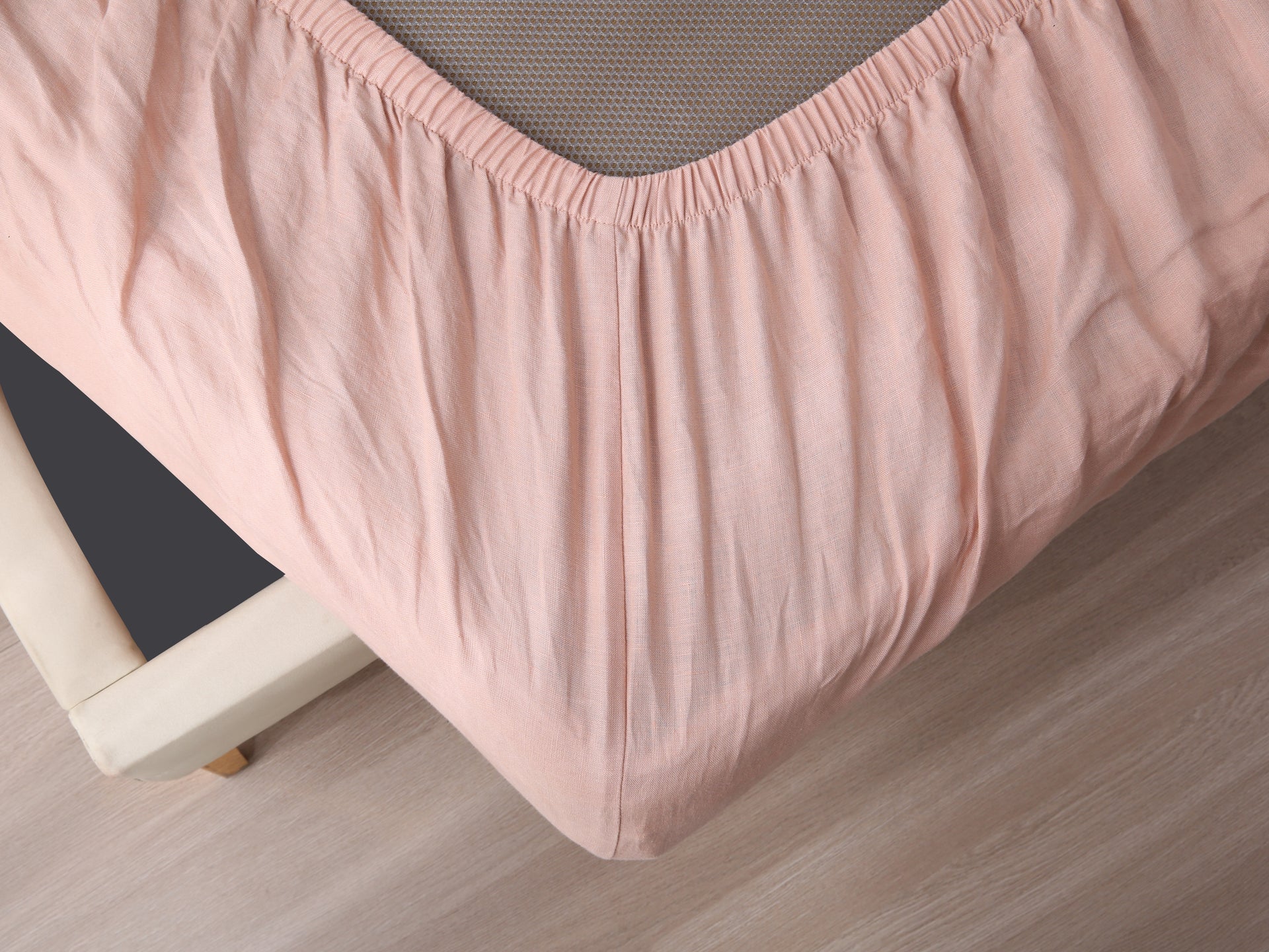 Linen Fitted Sheet - Pink Clay