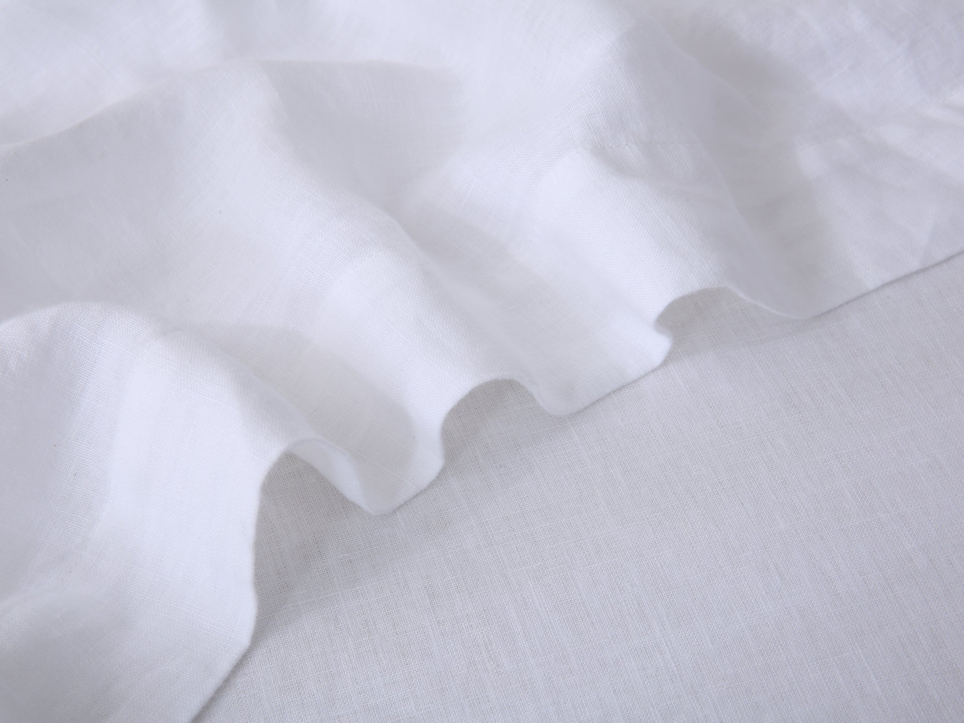 Linen Flat Sheet - Snow
