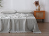 Linen Flat Sheet - Pinstripe
