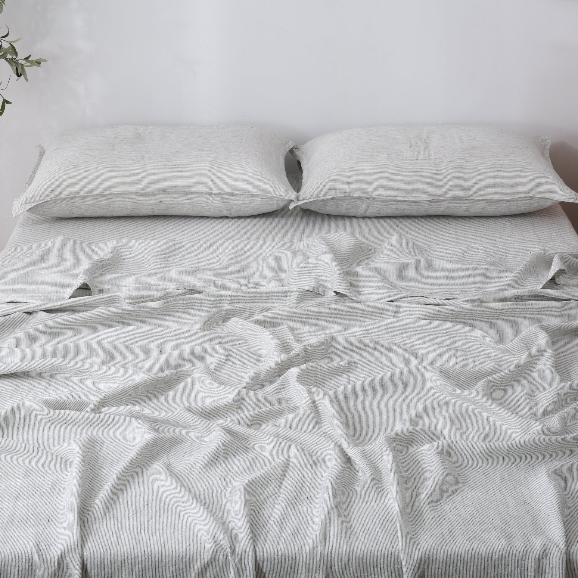 Linen Sheet Set - Pinstripe