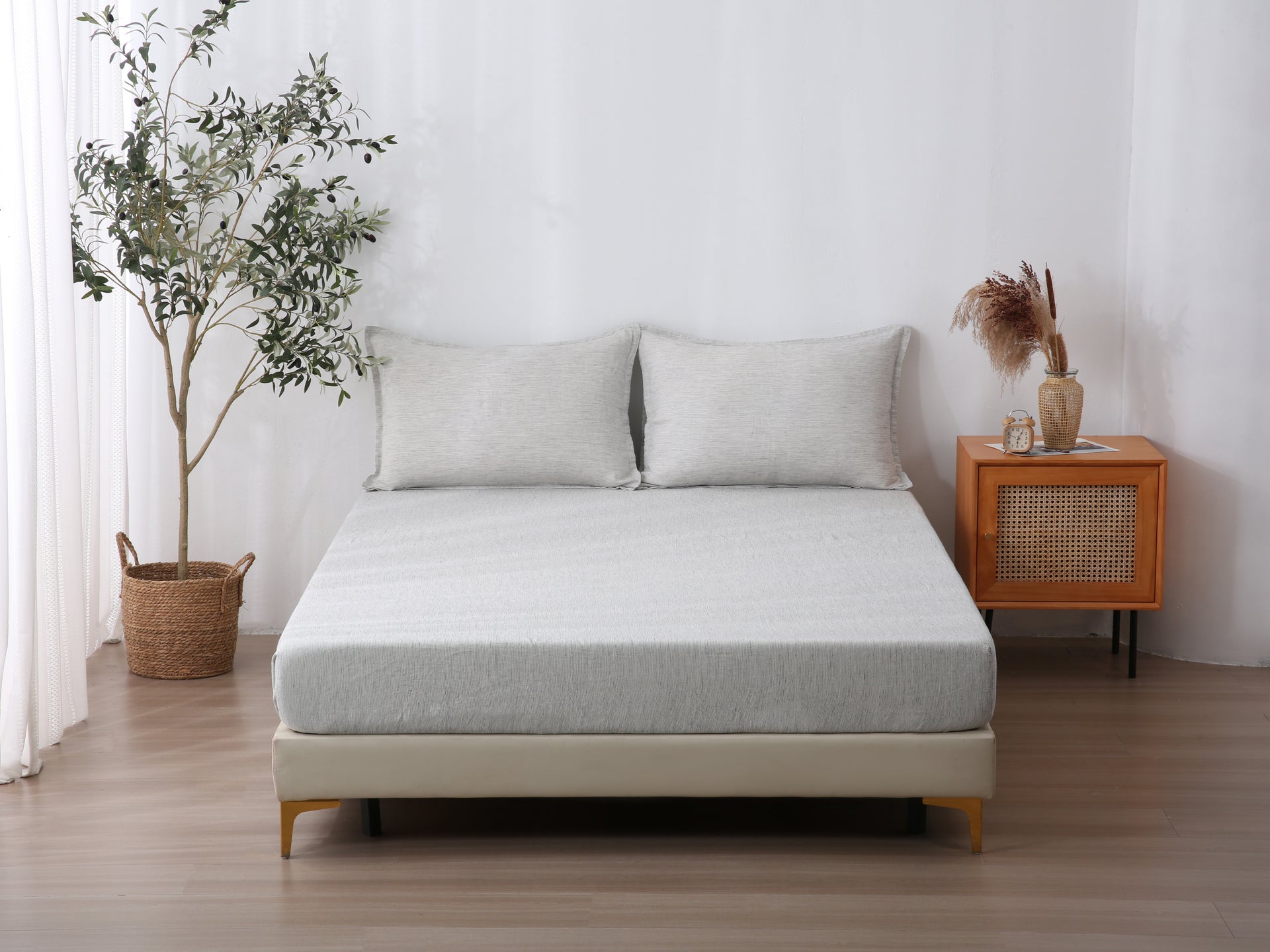 Linen Sheet Set - Pinstripe