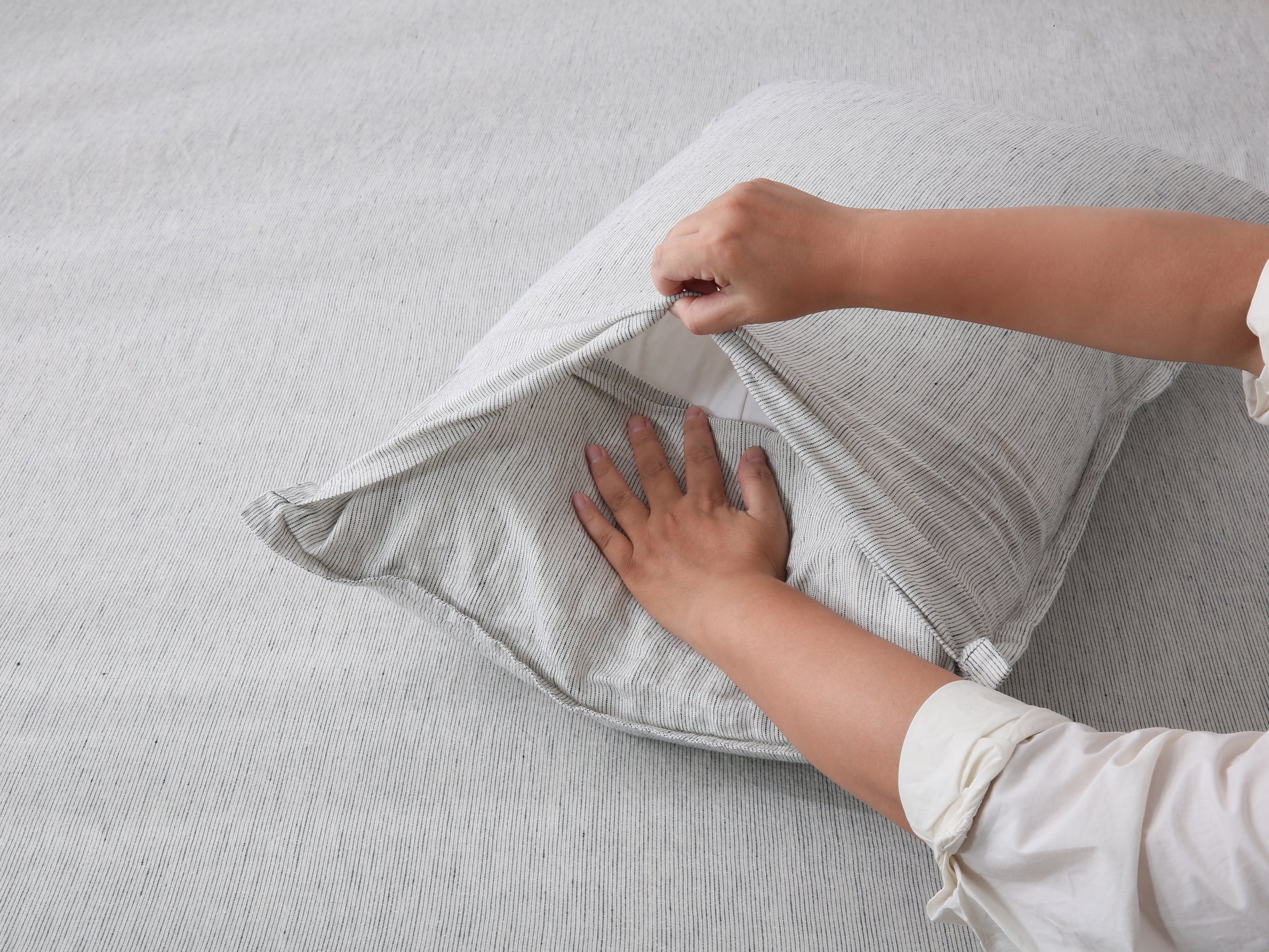 Linen Sheet Set - Pinstripe