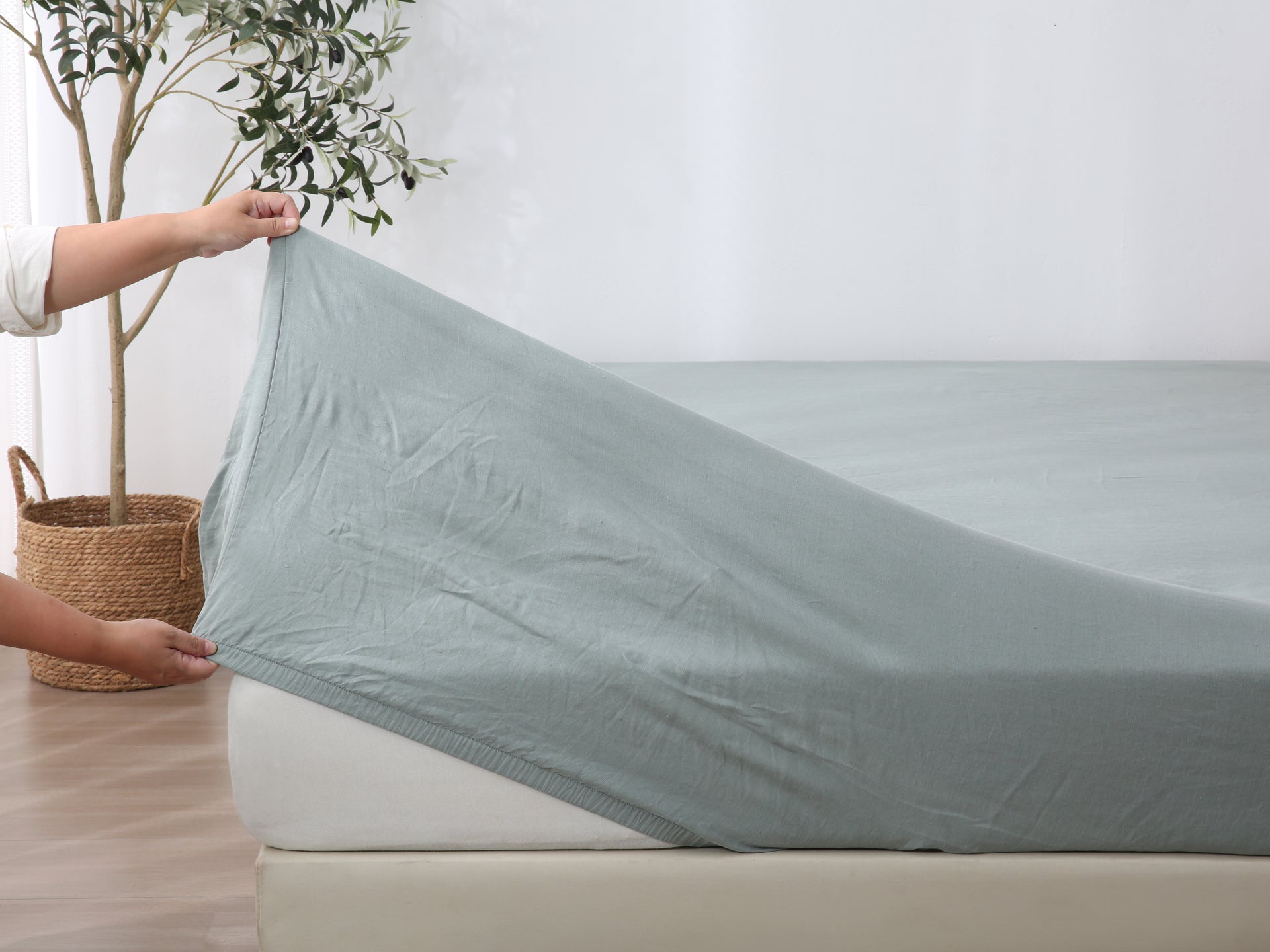 Linen Sheet Set - Sage