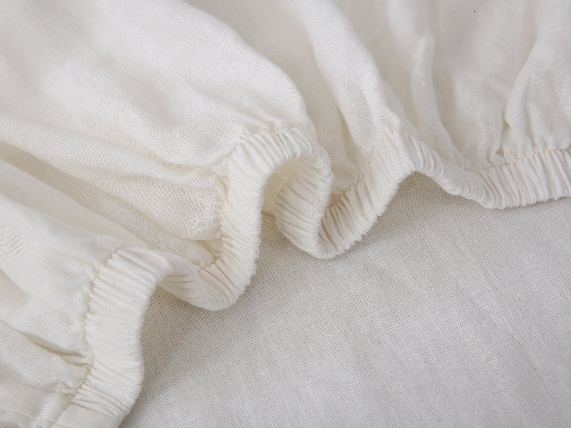 Linen Fitted Sheet - Cloud