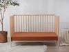 Fitted Linen Crib Sheet - CLAY