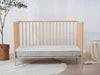 Fitted Linen Crib Sheet - BEIGE GINGHAM