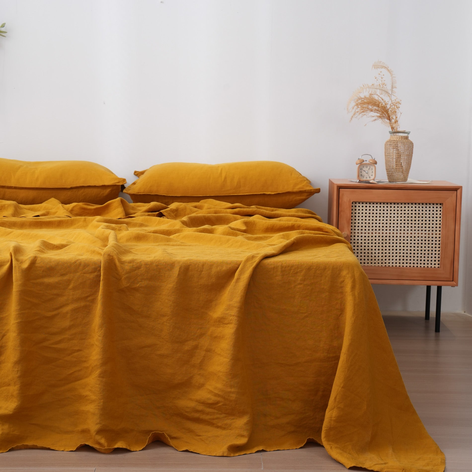 Linen Flat Sheet - Turmeric