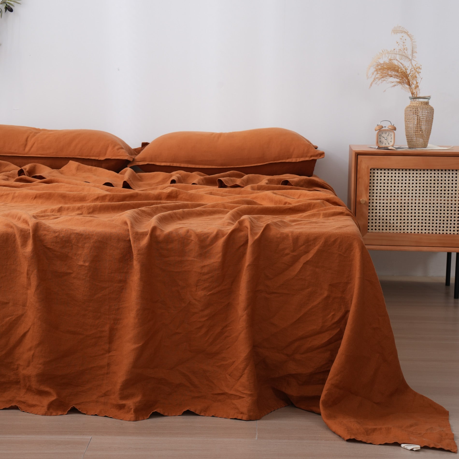Linen Flat Sheet - Clay