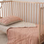 PINK CLAY + GINGHAM - Quilted Crib Blanket & Play Mat - 100% French Flax Linen