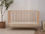 Fitted Linen Crib Sheet - BEIGE GINGHAM