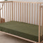 Fitted Linen Crib Sheet - FOREST