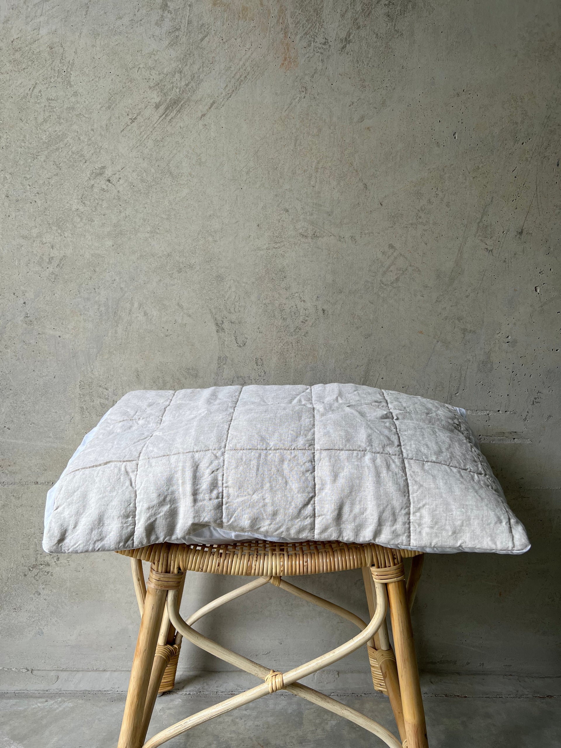 King Quilted Linen Pillowcases (Set of Two)