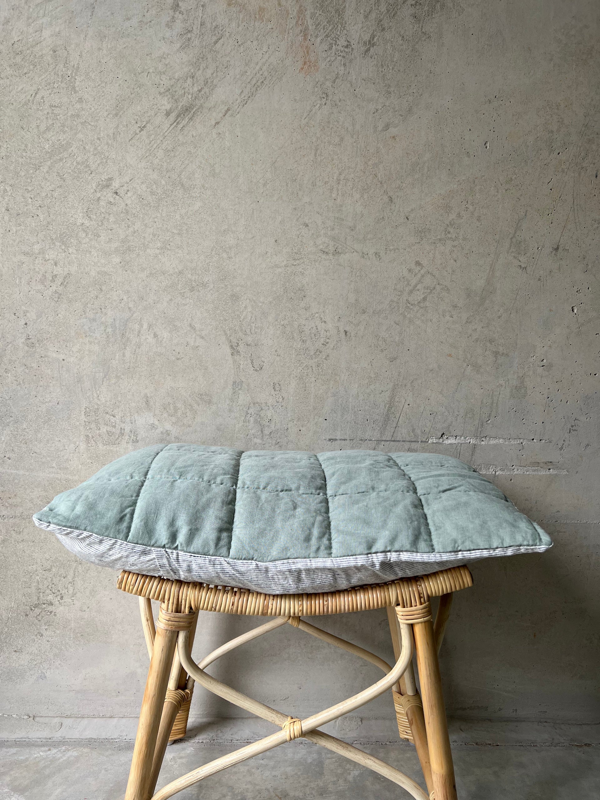 King Quilted Linen Pillowcases (Set of Two)