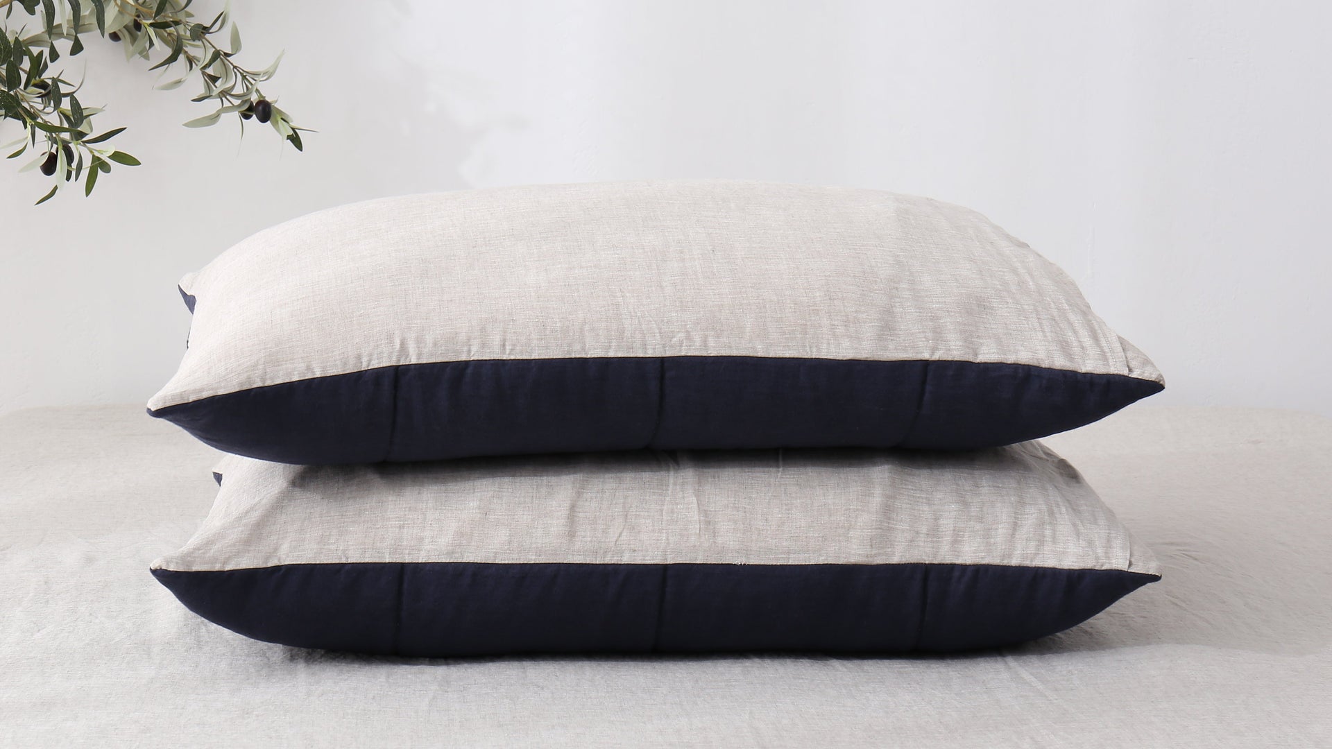 Quilted Linen Pillowcases (Set of Two)