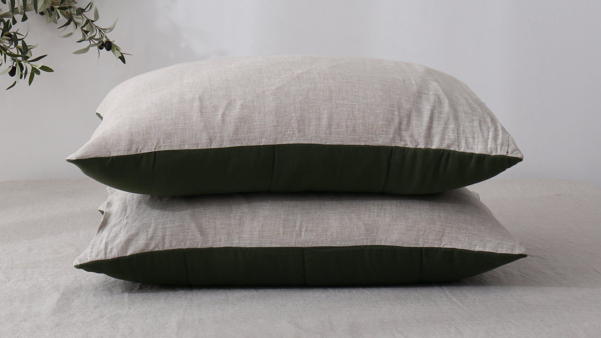 Quilted Linen Pillowcases (Set of Two)