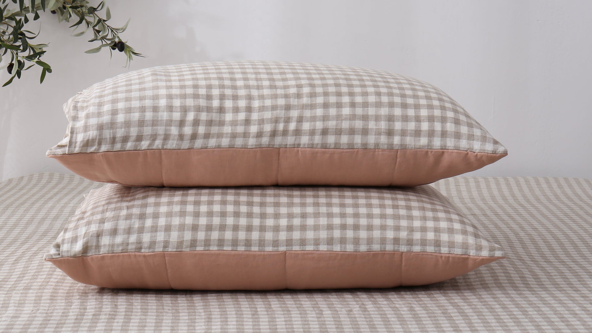 Quilted Linen Pillowcases (Set of Two)