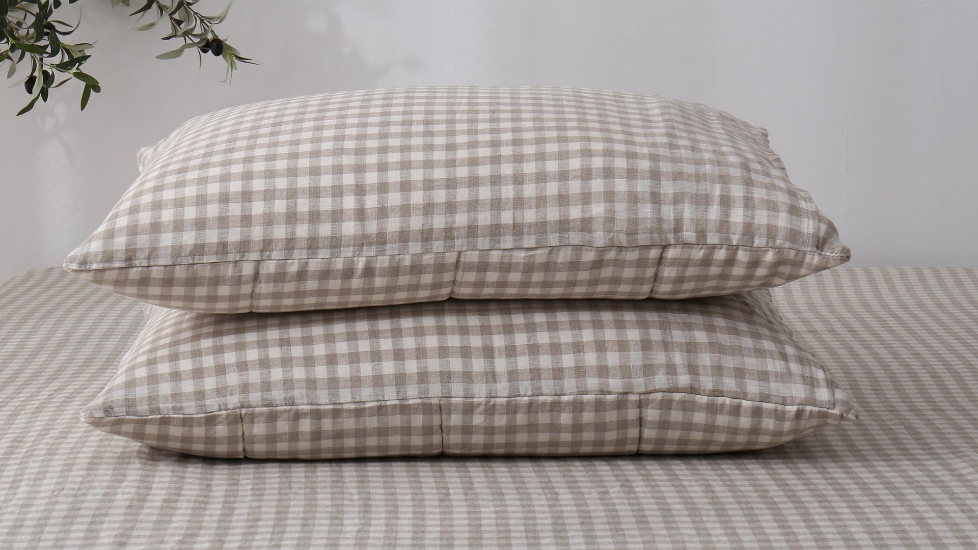 Quilted Linen Pillowcases (Set of Two)