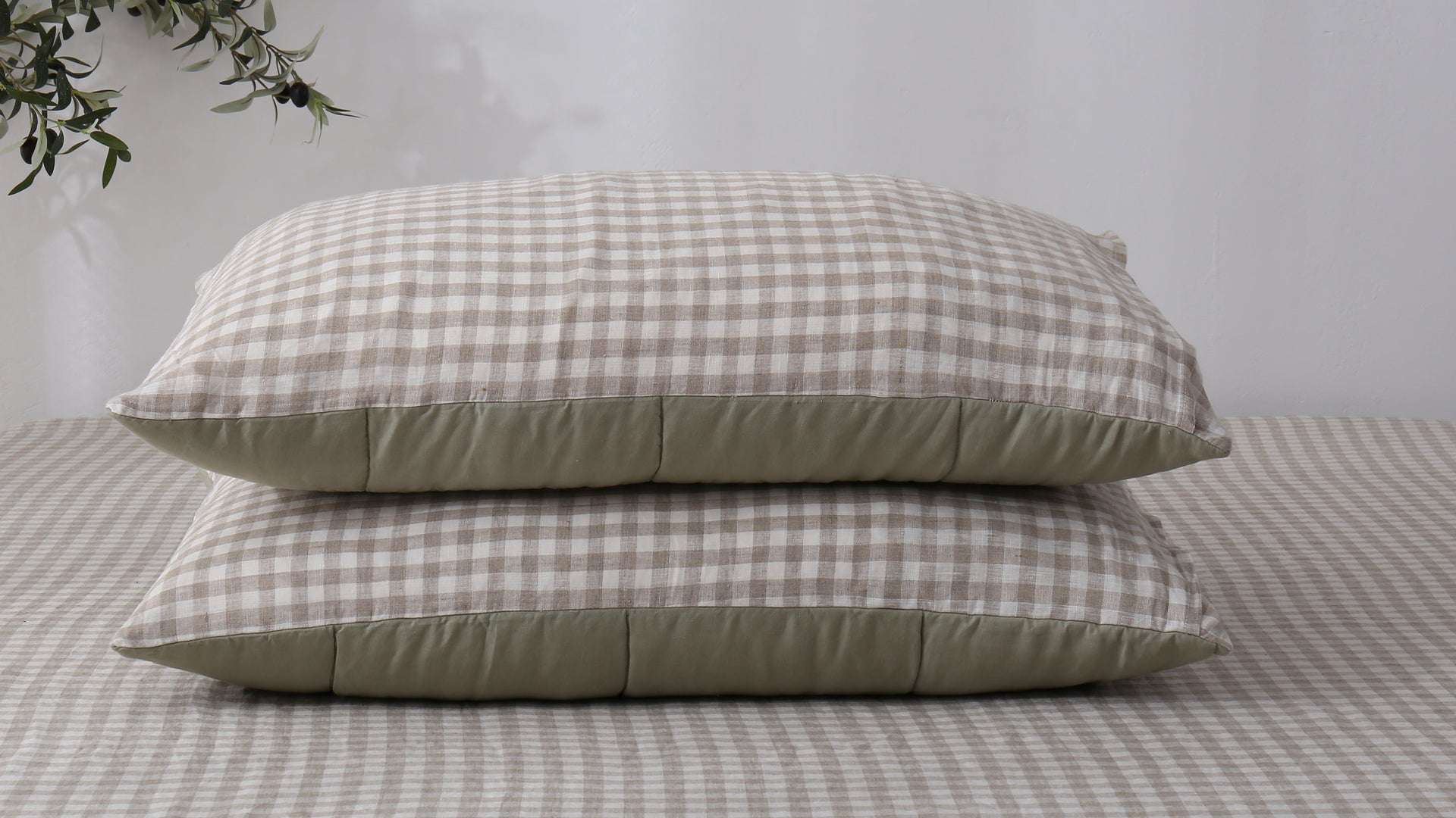 Quilted Linen Pillowcases (Set of Two)