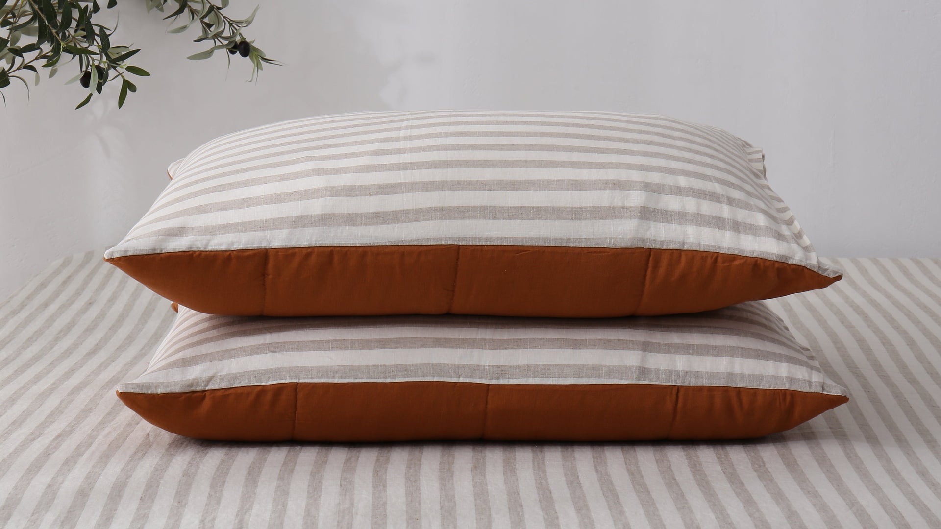 Quilted Linen Pillowcases (Set of Two)