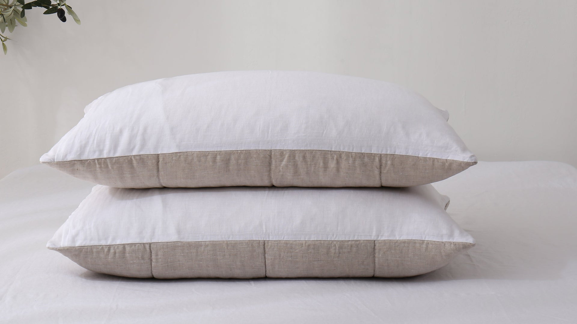 Quilted Linen Pillowcases (Set of Two)