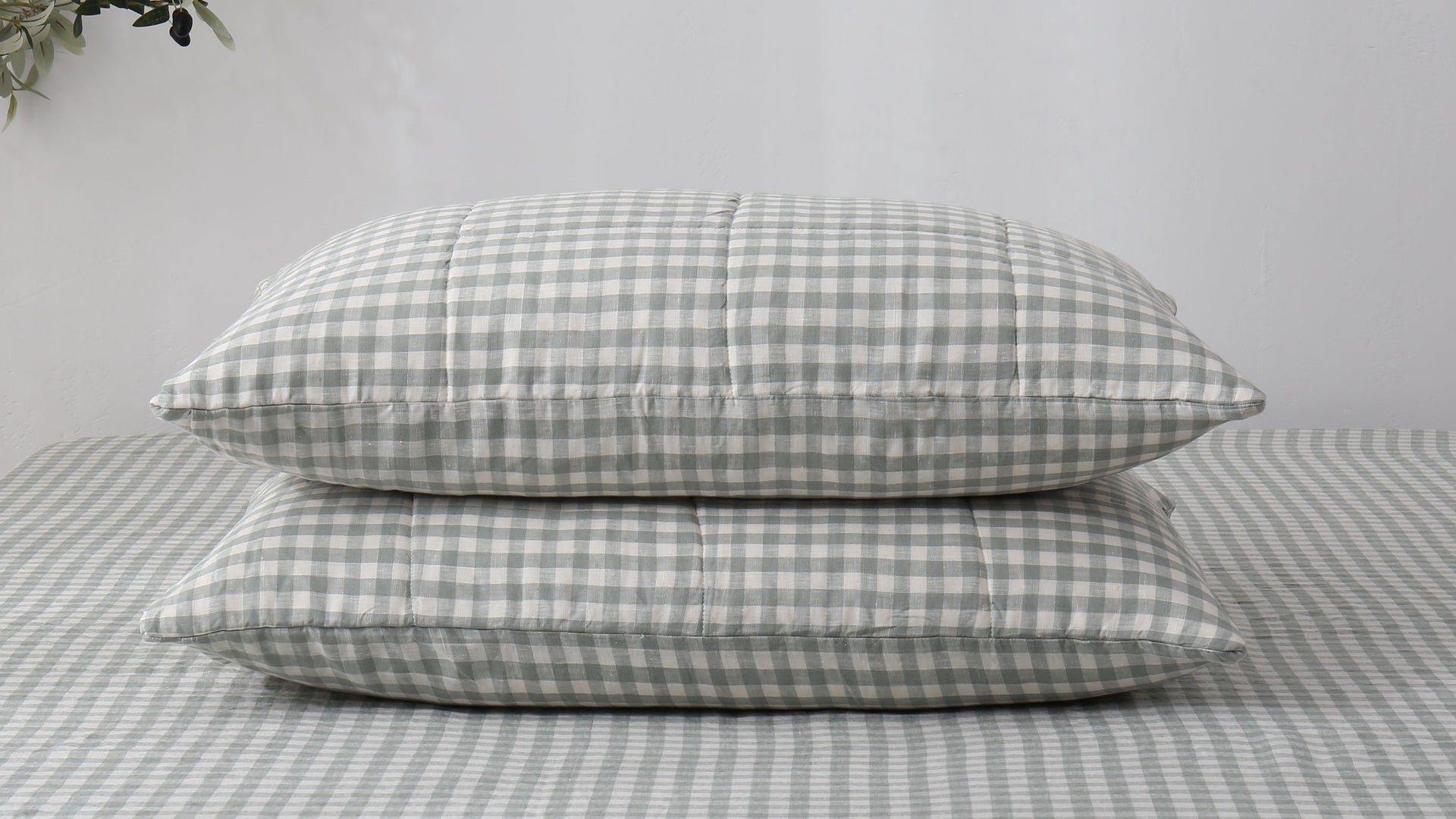 Quilted Linen Pillowcases (Set of Two)