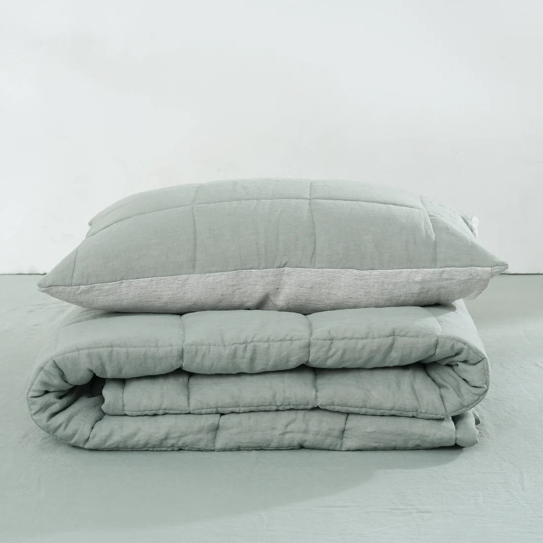 Quilted Linen Pillowcases (Set of Two)