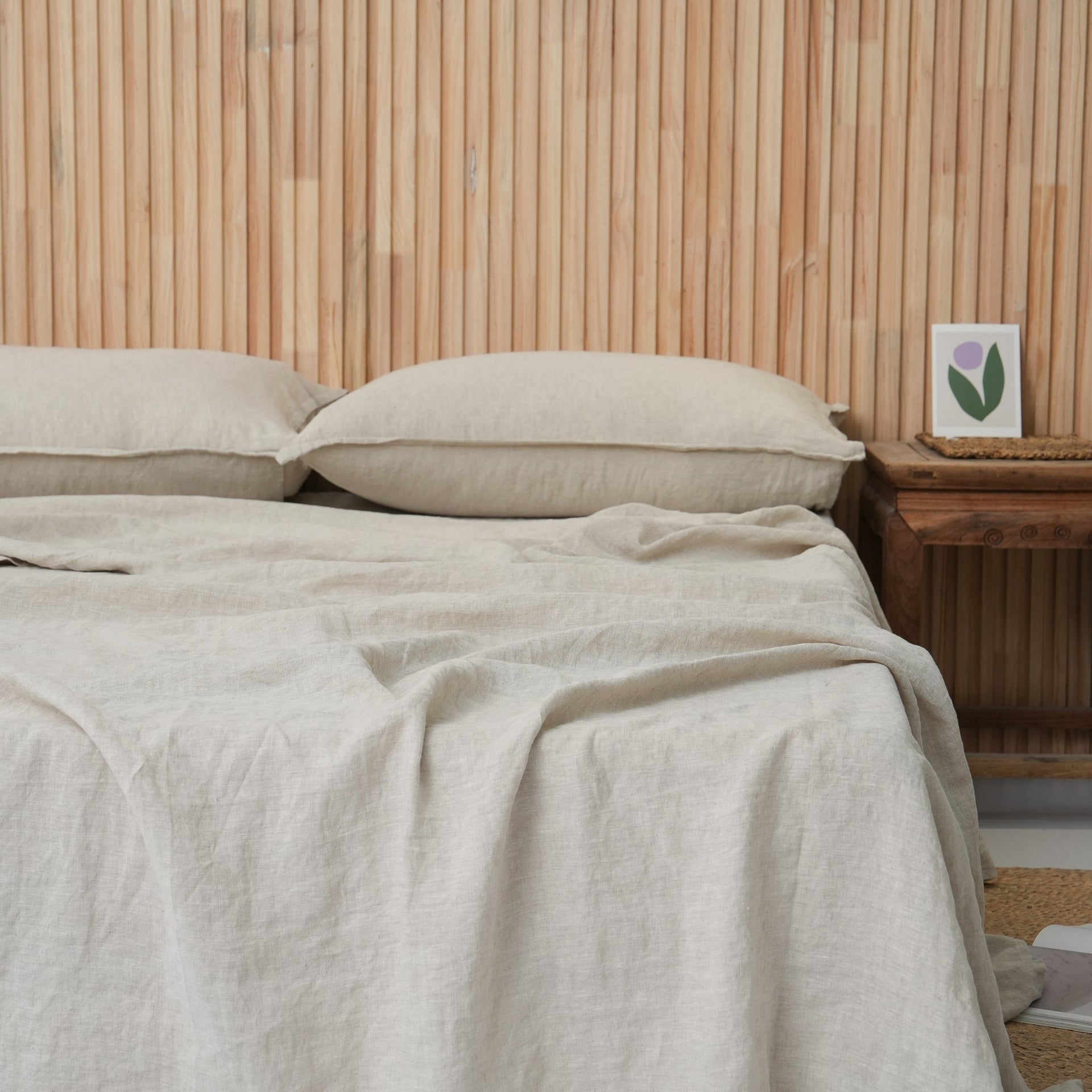Linen Flat Sheet - Sand