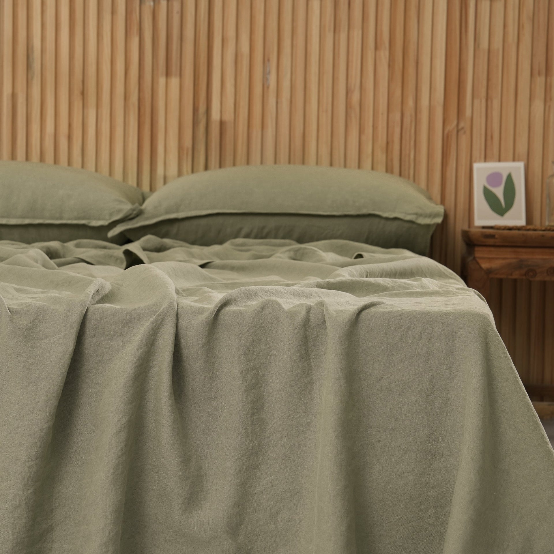 Linen Flat Sheet - Fern