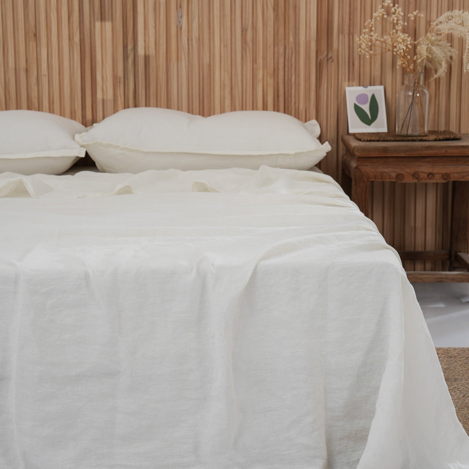 Linen Flat Sheet - Cloud