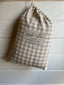 GINGHAM - Quilted Crib Blanket & Play Mat - 100% French Flax Linen