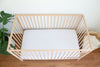 Fitted Linen Crib Sheet - SNOW